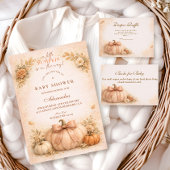 Coquette Bow Pumpkin Fall Baby Shower Servet
