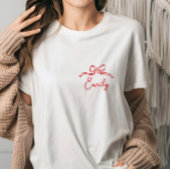 Grillige coquette strik bindende knoop bruiloft fe t-shirt