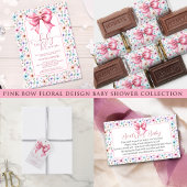 Baby in Bloom Pink Bow Bloemen Meisje Baby shower Kaart