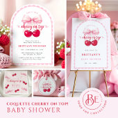 Arch Cherry op uitnodiging voor Baby shower