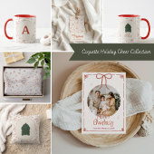 Modern Hand Lettered Merry Christmas Photo Feestdagenkaart