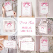 Roze strik Miss naar Mrs Vrijgezellenfeest Kaart