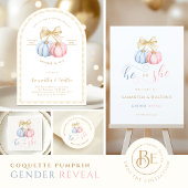 Hij of zij onthult Baby shower uitnodiging