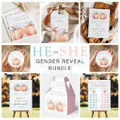 Pumpkin Bow Roze Blauw Geslacht Reveal Bedankdoosjes