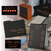 Modern Elegant Professioneel Eenvoudig Koraal Zwar Visitekaartje