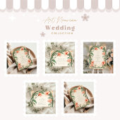 Coral Bloom bruiloft Save The Date