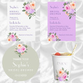 Blush Roze Lila Bloemen Bright Rozen Vrijgezellenf Bedankdoosjes