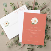 Coral Moderne Wedding Kaart (Personaliseer deze collectie van deze onafhankelijke maker. Test)