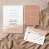 Elegante Koraal Zomer Trouwstoel Grafiek Feestdagenkaart (Personaliseer de collectie van deze zelfstandige maker.)