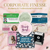 Chic Abstract Terrazzo Faux Gold Foil & Navy Blue  Cadeaupapier