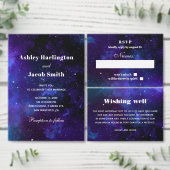 Waterverf paarse ruimte. Moderne sterrenstelsels Visitekaartje (Personaliseer de collectie van deze zelfstandige maker.)