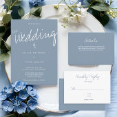 Micro Wedding Blue White Typography Minimal