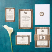 Land Rustisch Hoefijzer en bruin hout Ronde Sticker (Personaliseer de collectie van deze zelfstandige maker.)