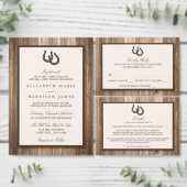 Land Rustisch Hoefijzer en bruin hout Plaatskaartje (Personaliseer de collectie van deze zelfstandige maker.)