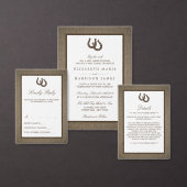 Hoefijzer van het rustige land op het bruiloft van RSVP kaartje (Personaliseer de collectie van deze zelfstandige maker.)