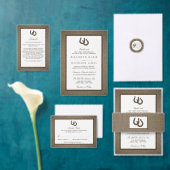 Hoefijzer van het rustige land op de bruiloft kaart (Personaliseer de collectie van deze zelfstandige maker.)