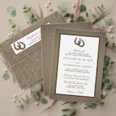 Hoefijzer van het rustige land op de bruiloft servet (Personaliseer deze collectie van deze onafhankelijke maker. Test)