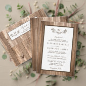 Land Rustic Monogram Branch & Wood Weddenschap Kaart (Personaliseer deze collectie van deze onafhankelijke maker. Test)