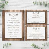 Land Rustic Monogram Branch & Wood Weddenschap Kaart (Personaliseer de collectie van deze zelfstandige maker.)