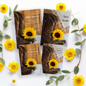 Land Sunflower en Lace Quinceañera Hartelijk dank Bedankkaart