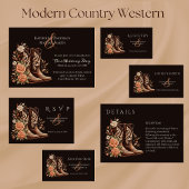 Westerne bloemen met cowboylaarzen groot cadeauzakje