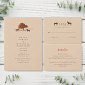 Paardenrail hek eiken paarden bruiloft dank u ronde sticker (Personaliseer de collectie van deze zelfstandige maker.)