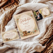 Country Wildflower Graduation Party Kaart