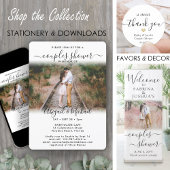 2 Foto drive-by modern koppels Vrijgezellenfeest Kaart