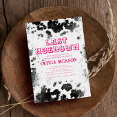 Hot-roze Westerne grafische Koe Afdrukbietenpartij Kaart