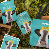 Schattigee Koe thema Moving Change of Address Aankondiging