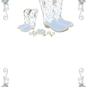 Cowboy Baby shower Land Western Blue Boy Tissuepapier