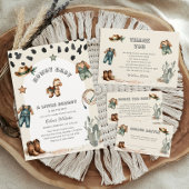 Westerne Cowboy Kleding Baby Showe Etiket