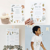 Blue Cowboy Pattern Baby shower Papieren Bekers