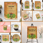 Cowboy Little Cactie Cactus Baby shower Kaart