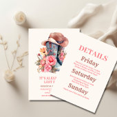 Roze Cowgirl Nashville Let's Go Meisjes Bacheloret Ronde Sticker