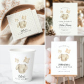 Winterbabykleding Genderneutraal Baby shower Papieren Bekers