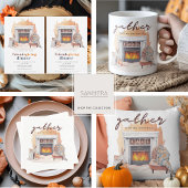 Boho Thanksgiving Dinner Feast Kaart