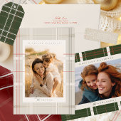 Traditionele plaid gezellige cabine diepe rode ker etiket