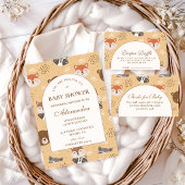 Cozy Forest Animals Diapper Raffle Informatiekaartje