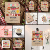 Craft Baby Q Grill Baby shower Bedankkaart