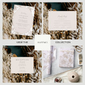 Cream Chinoiserie Elegant Wedding Kaart