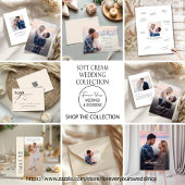 Modern Stylish Calligraphy Script Photo Wedding  Bedankkaart