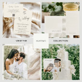 Crème & Goud Gepersonaliseerde Bladerbruiloft Papieren Bordje