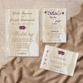 Crème Zijde Chique Violet Hart Sieraden RSVP (Personaliseer de collectie van deze zelfstandige maker.)