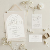 Creamy Neutral Baby Baby shower Bedankkaart