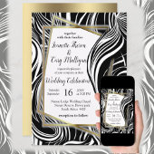 Creatieve zwarte, gele en Oranje naadloze abstract Servet