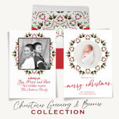 Berries Pinecone Holiday Mandala Kerstmis Aangepas Servet