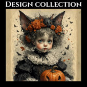 Creepy Victoriaans Meisje Halloween Uitnodiging