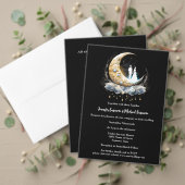 Celestial halve maan bruid bruidegom silhouet spandoek (Personaliseer deze collectie van deze onafhankelijke maker. Test)