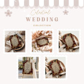 Crimson Celestial Baroque Wedding Save The Date